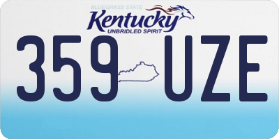 KY license plate 359UZE