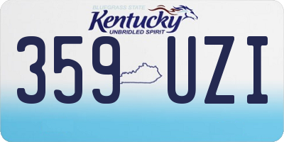 KY license plate 359UZI