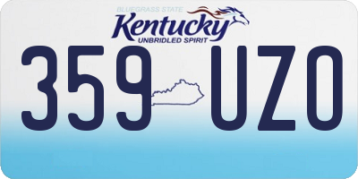 KY license plate 359UZO