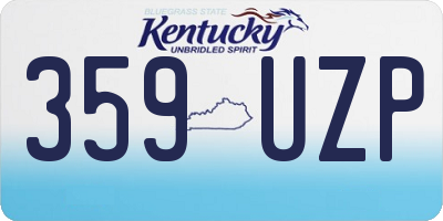 KY license plate 359UZP
