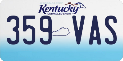 KY license plate 359VAS