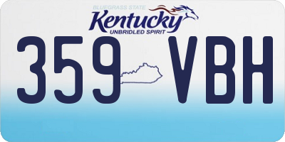 KY license plate 359VBH