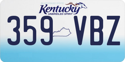 KY license plate 359VBZ