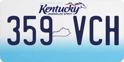 KY license plate 359VCH
