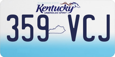 KY license plate 359VCJ
