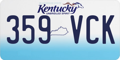 KY license plate 359VCK