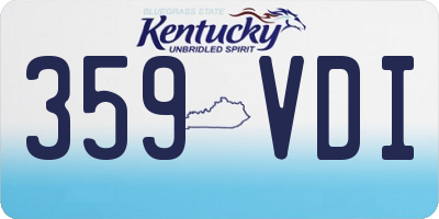 KY license plate 359VDI