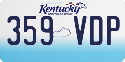 KY license plate 359VDP