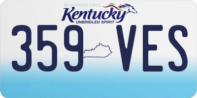 KY license plate 359VES
