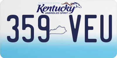 KY license plate 359VEU