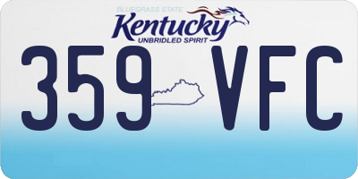 KY license plate 359VFC