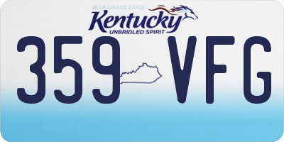 KY license plate 359VFG