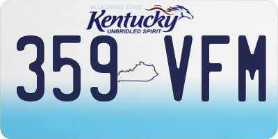 KY license plate 359VFM