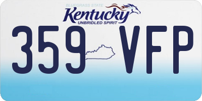 KY license plate 359VFP