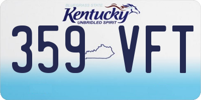KY license plate 359VFT