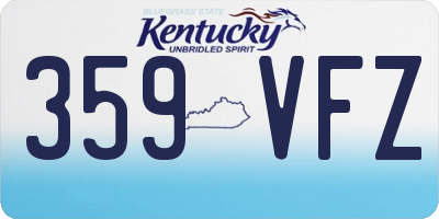 KY license plate 359VFZ