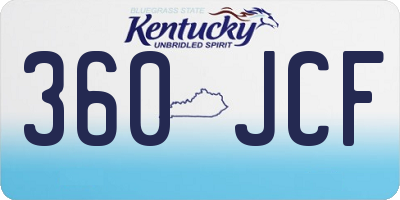 KY license plate 360JCF