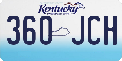 KY license plate 360JCH