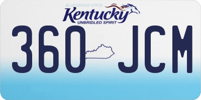 KY license plate 360JCM