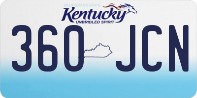 KY license plate 360JCN