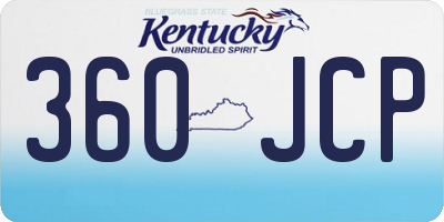 KY license plate 360JCP