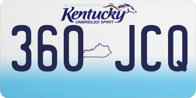 KY license plate 360JCQ