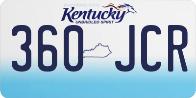 KY license plate 360JCR