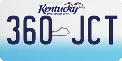 KY license plate 360JCT