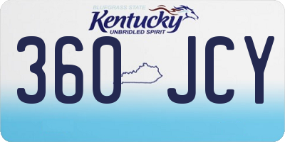 KY license plate 360JCY