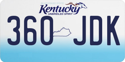 KY license plate 360JDK