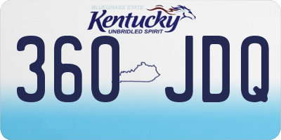 KY license plate 360JDQ
