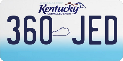 KY license plate 360JED