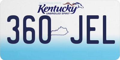 KY license plate 360JEL
