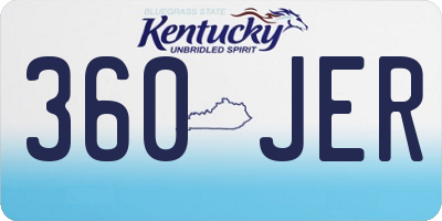KY license plate 360JER