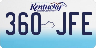 KY license plate 360JFE