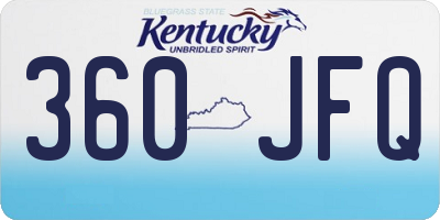 KY license plate 360JFQ