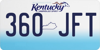 KY license plate 360JFT