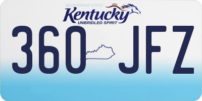 KY license plate 360JFZ