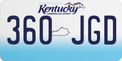 KY license plate 360JGD