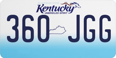 KY license plate 360JGG