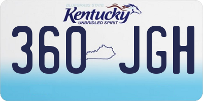 KY license plate 360JGH