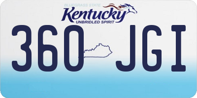 KY license plate 360JGI
