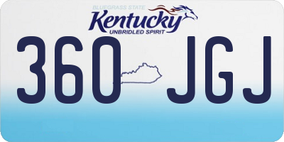 KY license plate 360JGJ