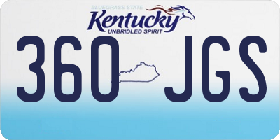 KY license plate 360JGS