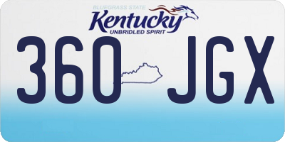 KY license plate 360JGX