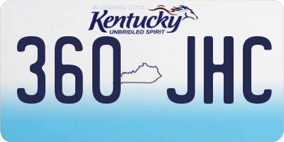 KY license plate 360JHC