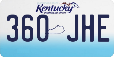 KY license plate 360JHE
