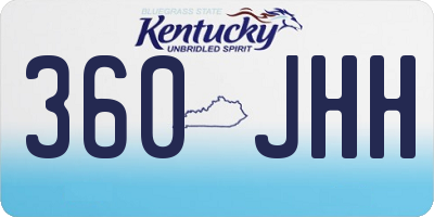 KY license plate 360JHH