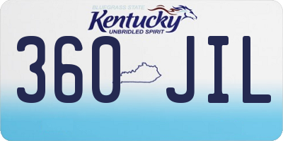KY license plate 360JIL