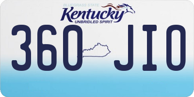 KY license plate 360JIO
